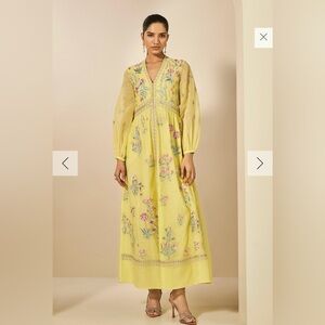 ISO Anita Dongre Rhapsody Yellow Caftan